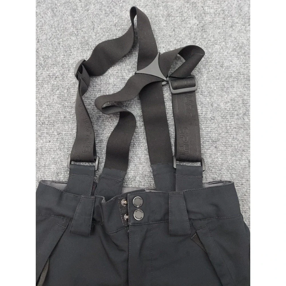 Spyder Snow Pants Kids 8 Black Bib Snowboard Outdoor Winter Insulated Ski Adjust